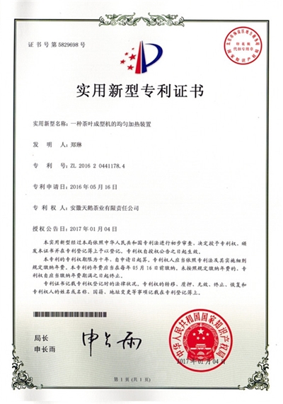 專(zhuān)利證書(shū)